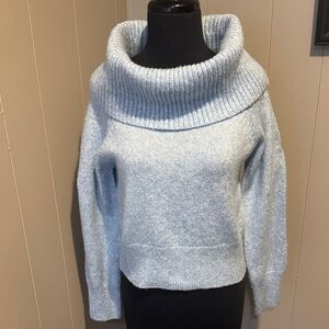 Jessica Simpson marled pastel blue oversized cowl neck sweater. NWT. Large.